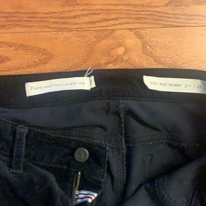 Pilcro black high rise skinny corduroy pants. Like new. Size 28.